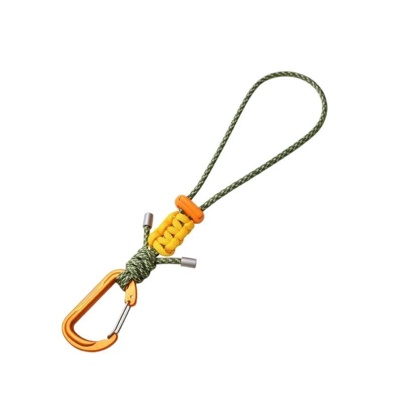 Handmade Paracord Woven Bottle Hook Buckle Outdoor Hiking Camping Tactical Multi-function Sling Carabiner Backpack Accessories 4