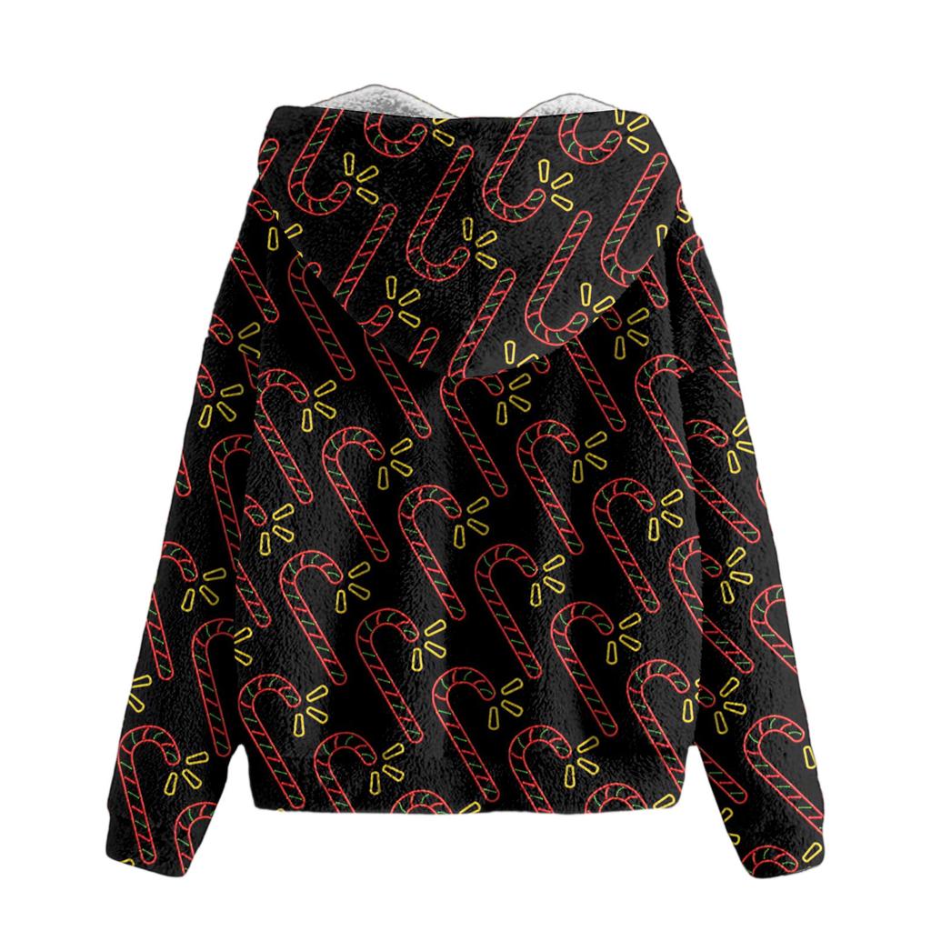 Men'S Winter Zipper Hooded Fleece Sweatshirt With Patch Pocket Casual Jacket