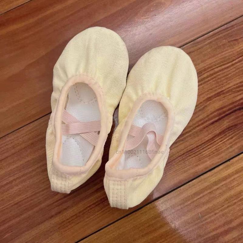 Children s Ballet Dance Shoes, Soft Soled Girls  Shoes, Adult Practice Yoga Shoes, Soft Fabric Material Without Tie Up Style 24