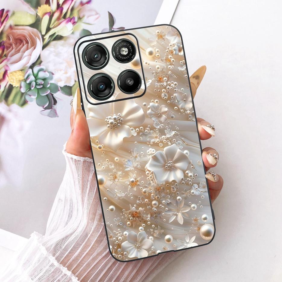 For Motorola Moto G15 Power Case Moto G17 Cute Love Heart Painted Cover Soft Silicone Case For Motorola G17 Power MotoG15 Fundas