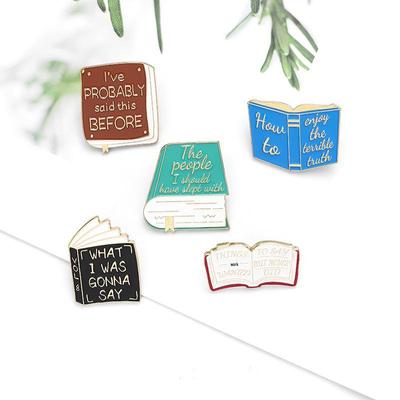 Creative Book Lover's Colorful Badge - Reader's Gift Brooch