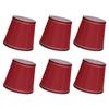 6PCS Fabric Lampshade Modern Simple Fabric Light Lampshade Phnom Penh Craftsmanship for E14 LampWine Red (PX43)