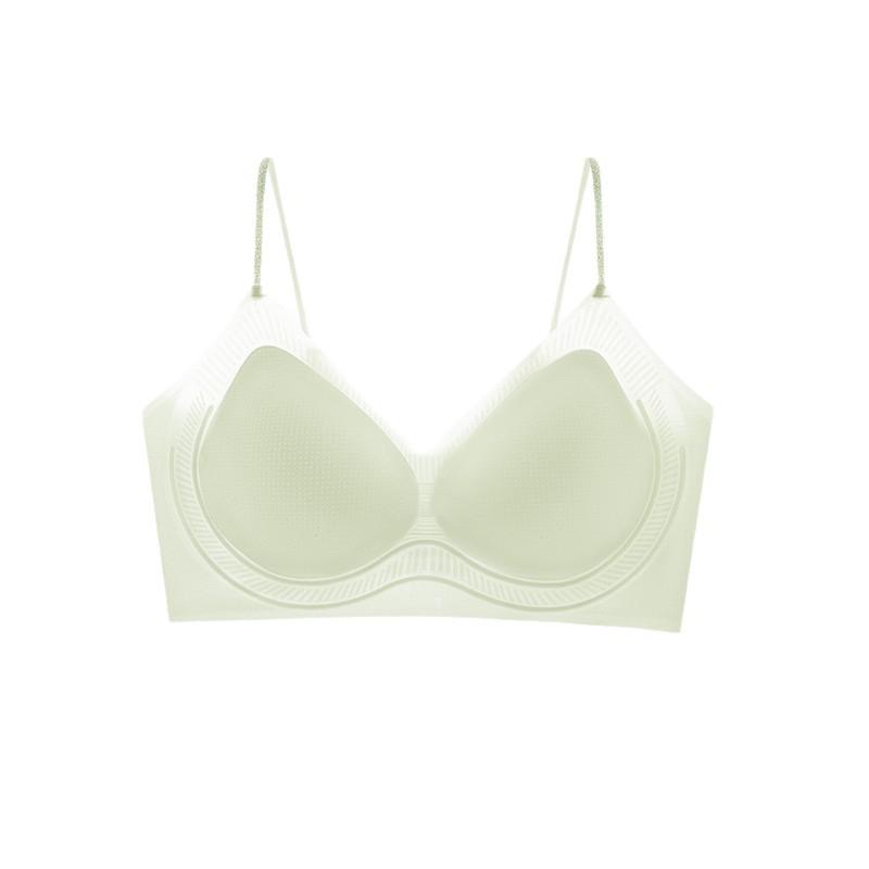 Kräuter-Kamelie Cool Summer Nahtloser Spaghetti-Träger-BH für Damen