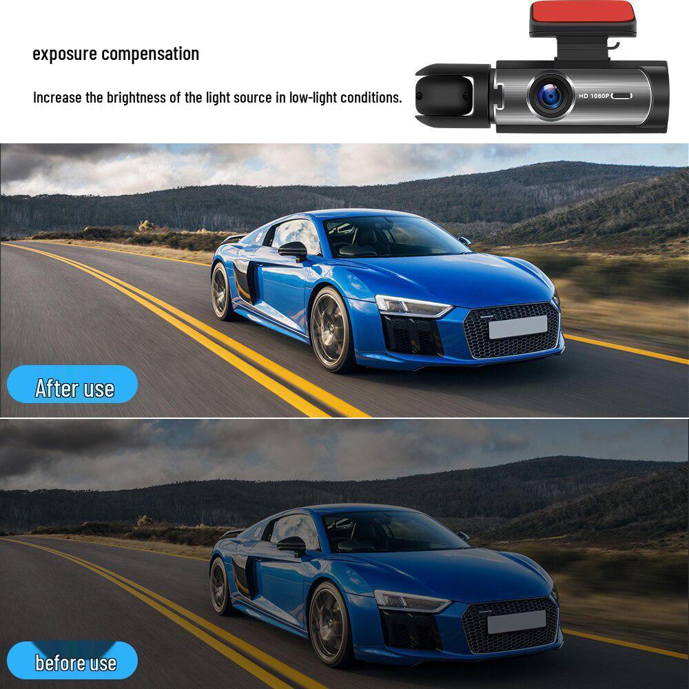 1080p HD Dash Cam with Night Vision & WiFi - 3.16" Triple Lens Car Recorder