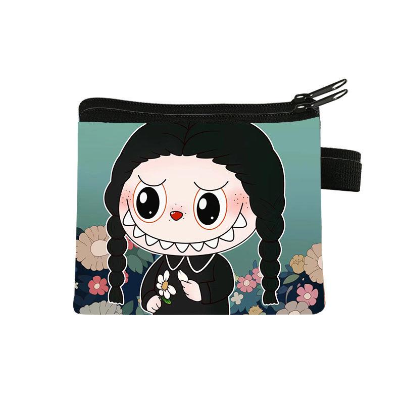Labubu Coin Purse Printed The Monster Change Money Wallet Key Pouch Lipstick Bag