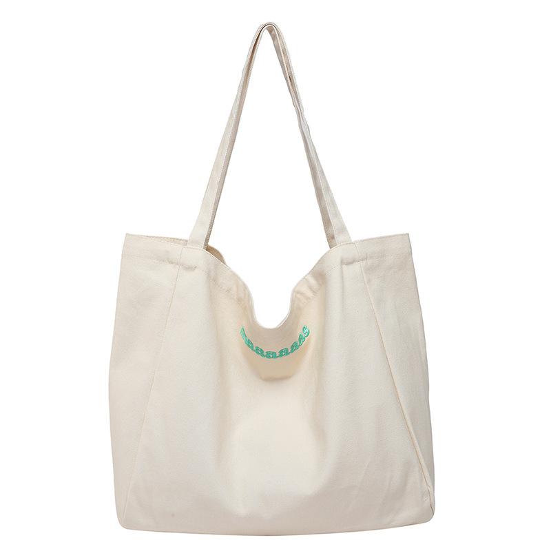 2025 new ins commuter color niche large-capacity student canvas bag simple daily back leisure tote bag