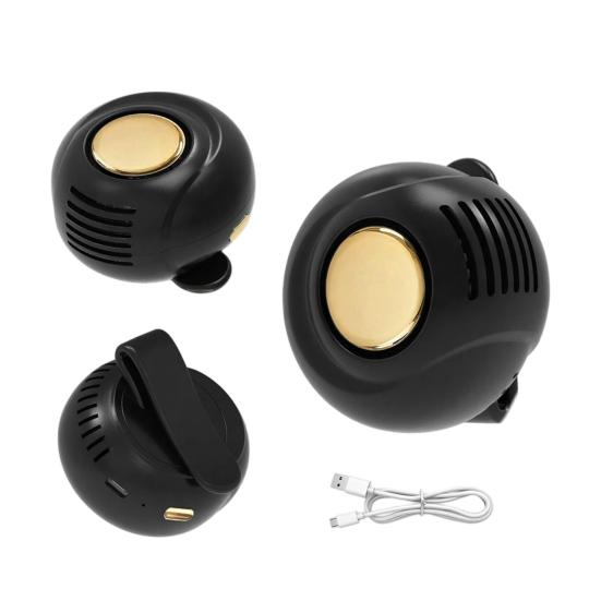 Portable Silent Mini Bladeless Electric Fan 3-Level Adjustable Wind Clip-On Fan for Shirt Waist Bag Hands-Free Cooling Device for Outdoor