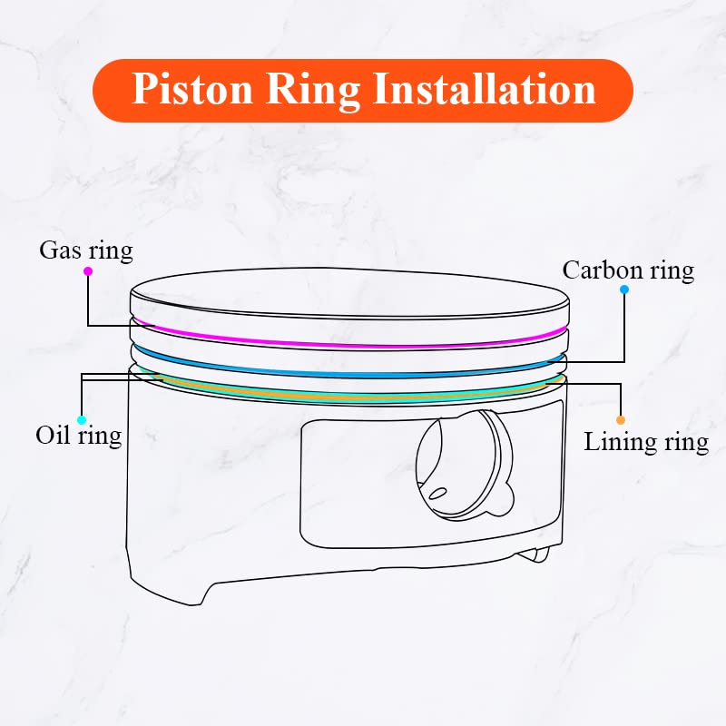 Standard 49mm Piston Ring ZR250 Varios 250 Motorcycle Parts 1989 To 1996 (4 SETS 49MM)