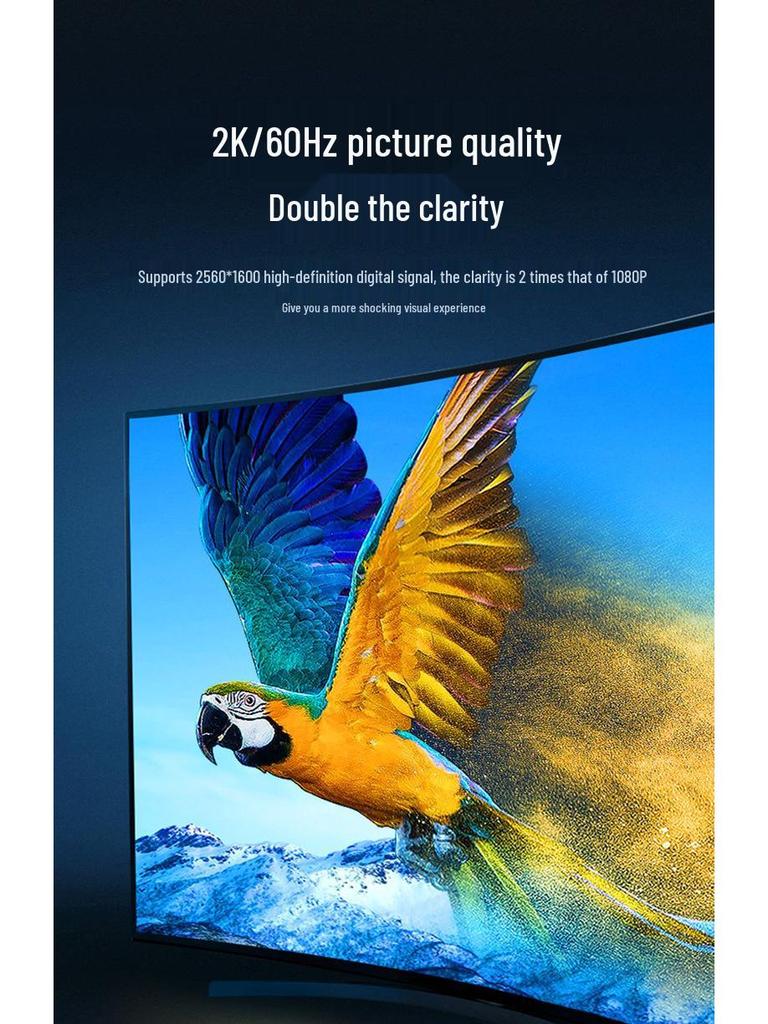 Oxygen-Free Copper High-Definition DVI Cable for Desktop Computer Graphics Card and Monitor (24+1)