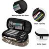 Pencil Case Neat Design 300D Polyester Zipper Closure with Organized Pen Slots Mesh Pocket and Large Main Compartment for Students