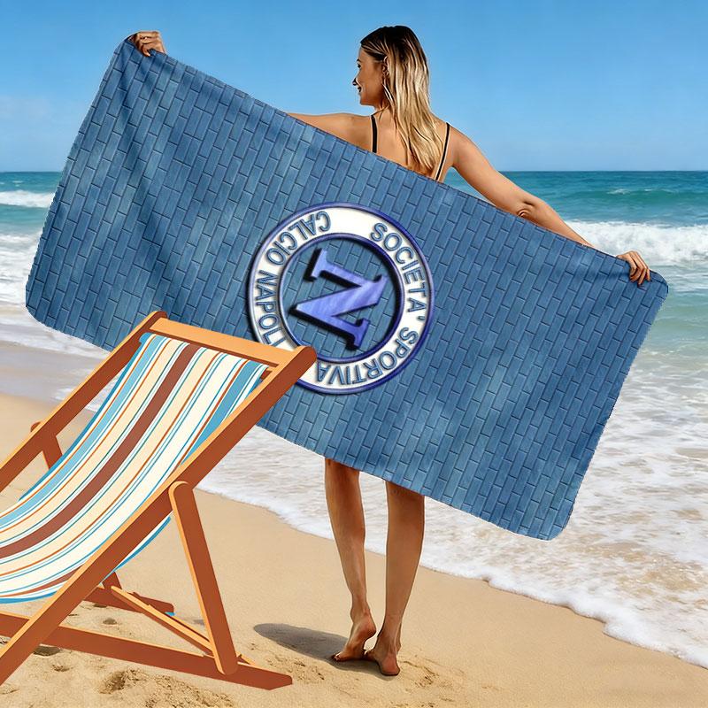 SSC Napoli Print Beach Towel, Large Soft Quick Dry Towel for Beach Camping Swimming