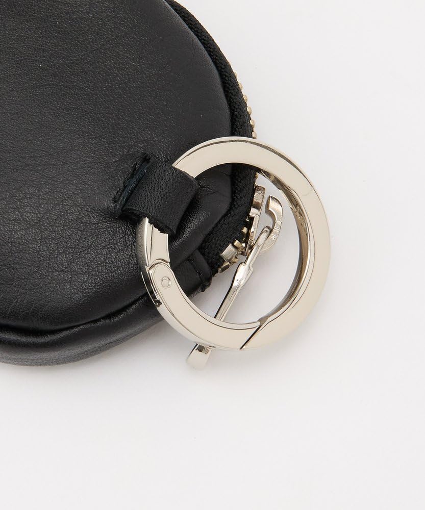 Russet Soft Leather Horizontal Pouch with Carabiner, RUZ1052189A0003, Free Size, Black