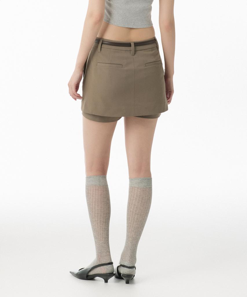 Musinsa Standard Woman Women'S Layered Mini Scotts [Dusty Beige]