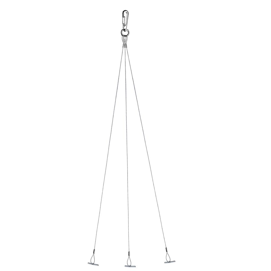 KADAX Colgador de metal Para Flores Maceta Macetas Triple Para Jardín Cables de Acero
