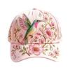 Dragonfly Floral Print Ladies Embroidered Floral Baseball Cap 2D Digital Print Adjustable Baseball Caps for Women UK Casual Hat
