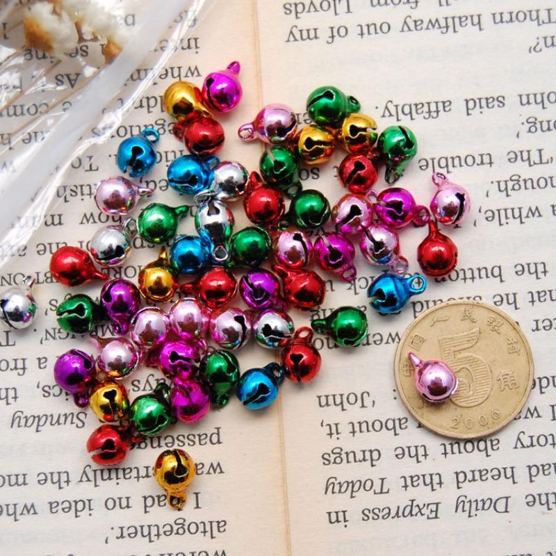 10PCS Mini Jingle Bells for Crafting DIY Christmas Home Wreath Knitting Jewelry Making Pet Decorations Necklace Bracelet