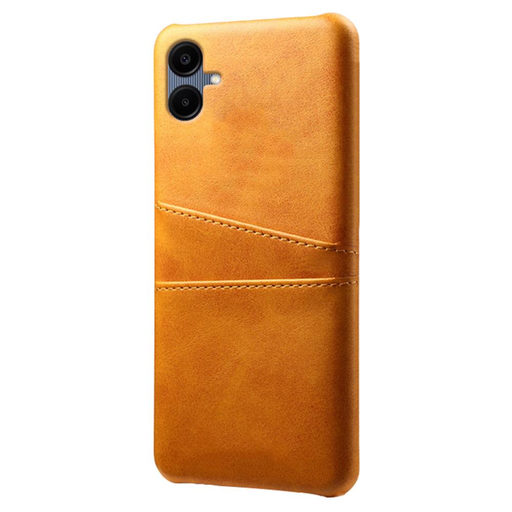 

For Samsung Galaxy A06 4G Case Dual Card Slots PU Leather+Hard PC Phone Cover Blue