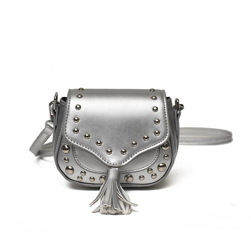 Korean Style Crossbody Bag for Women 2026 New Sweet Girls Buckle Single Shoulder Bags Fashion Rivet Decorated Mini Coin Pouch