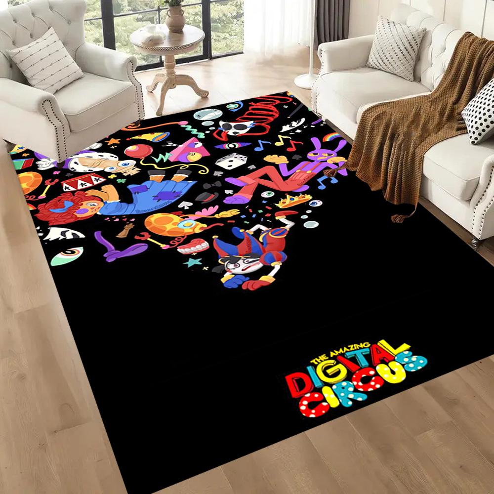Die Amazing Digital Circus Style quadratischen Teppiche sind eine großartige Wahl für Wohnzimmer, Schlafzimmer, Heimdekoration und als Geschenke.