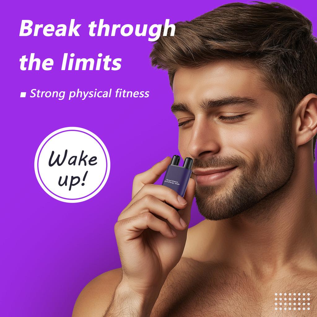 Natural Aromatherapy Nasal Inhaler, Improve Focus, Improve Breathing, Portable Sinus Relief And Relaxation Nasal Inhaler, Inhale Oil Blends 5ml