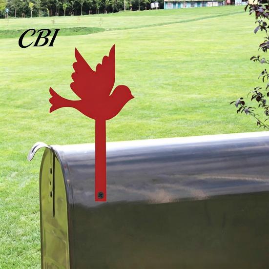 Briefkasten Namensschild Eisen Flagge, Metall Fliegender Vogel Form Briefkasten Pfahl Farbe Schild Schild, Dekorative Flagge Ersatz für Außen Garten Terrasse Dekoration