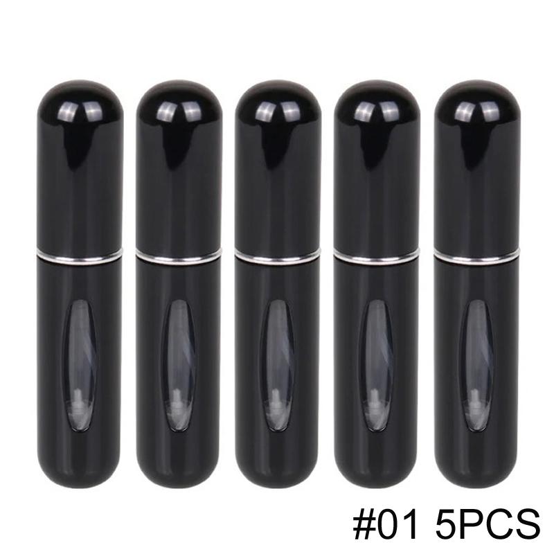 Solid Color 5ml Bottom Flush Rechargeable Perfume Bottle Sprayer Small Portable Cosmetic Refill Perfume