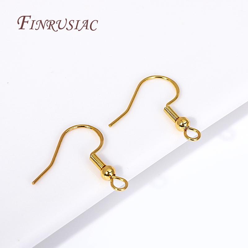 DIY Earring Jewellery Making Supplies 18K Gold Plated Ear Wire Ear Hooks Accessories Wholesale