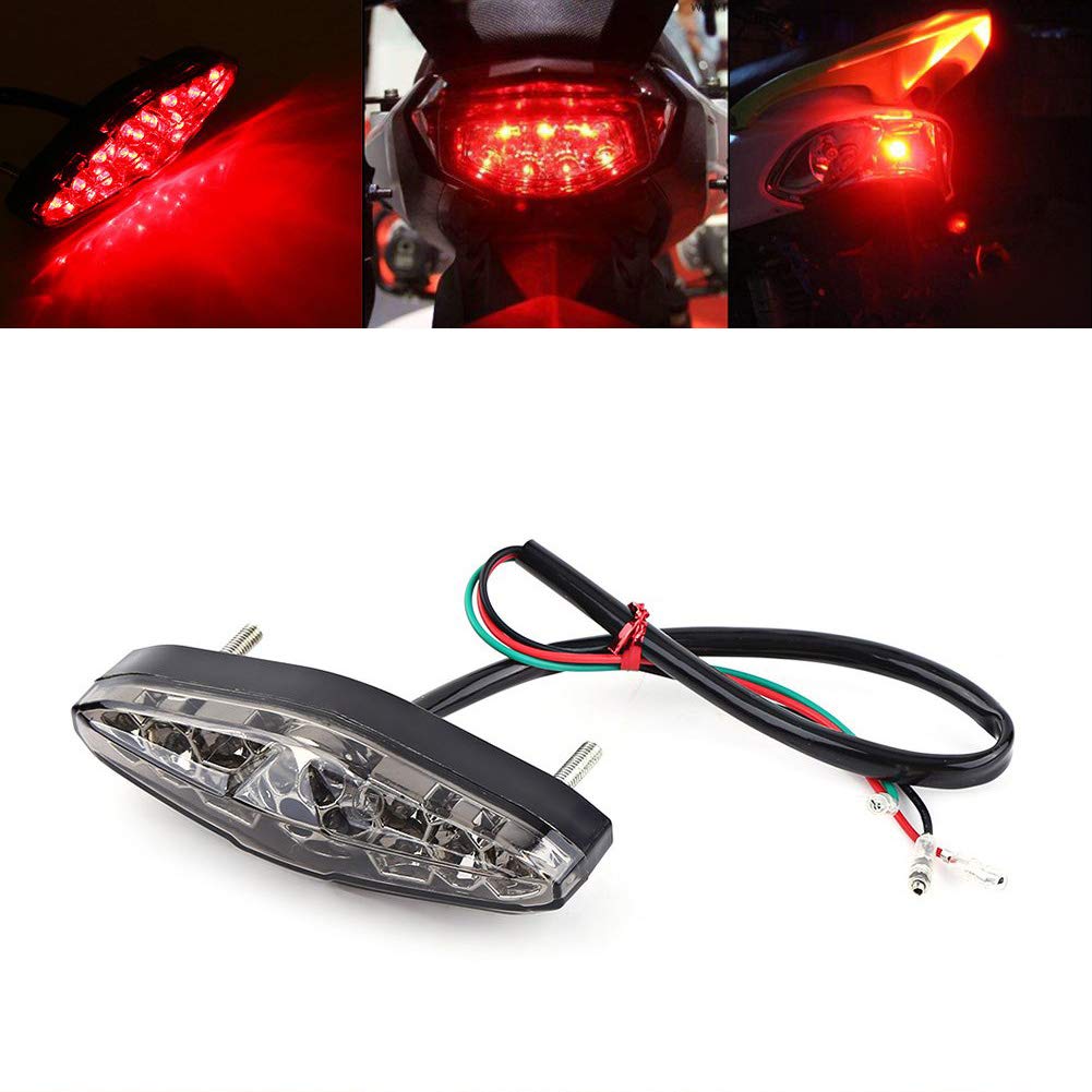 YIBO High Brightness Shockproof Waterproof Tail Lamp Brake Lamp LED Motorcycle Universal DC Red