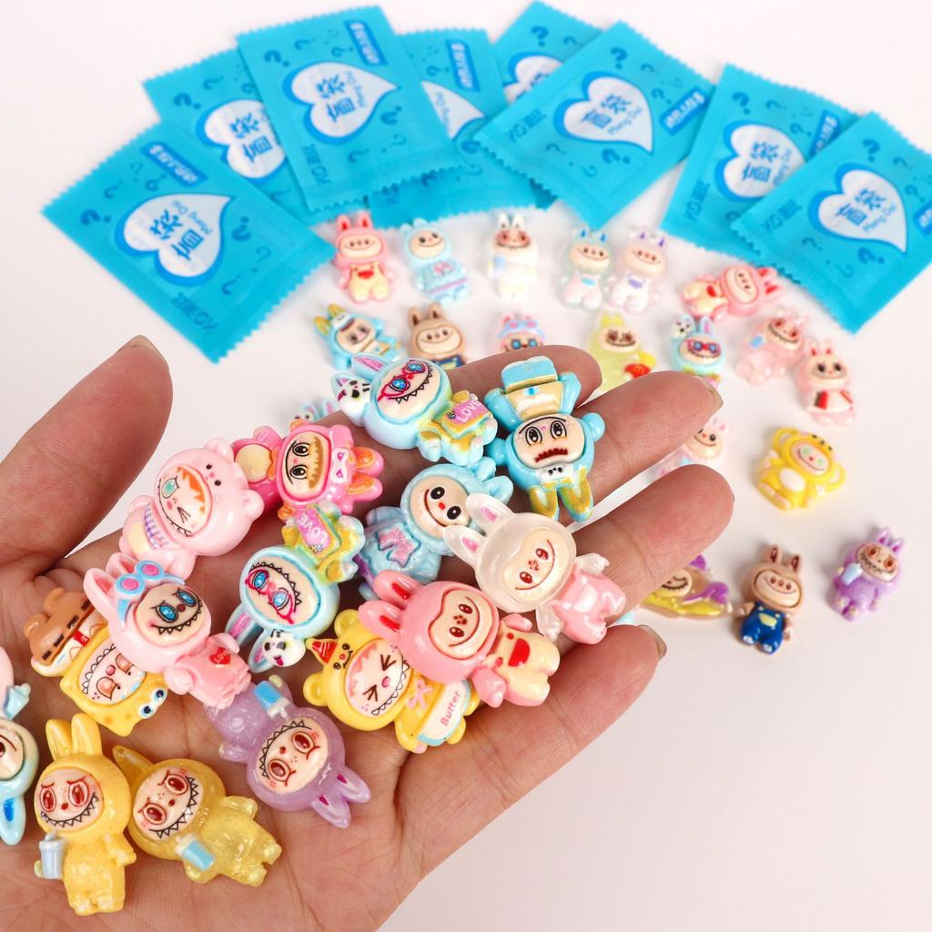 Blind Bag Flat Ornament DIY Patch Accessories Couple Girlfriend Gift Cartoon Keychain