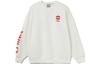 Li Ning Sports Fashion Collection Print Thickened And Fleece Lined Thermal Loose Fit Crew Neck Pullover Sweatshirt AWDRB78-5