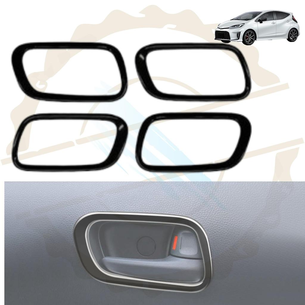 DodoxDIY Compatible Nouveaux Accessoires Aqua MX Couvercle de Poignée de Porte Protecteur Garniture Pièces Intérieures Spécifiques à la Voiture Noir