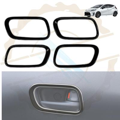 DodoxDIY Compatible New Aqua MX Accessories Door Handle Cover Protector Garnish Car Specific Interior Parts Black