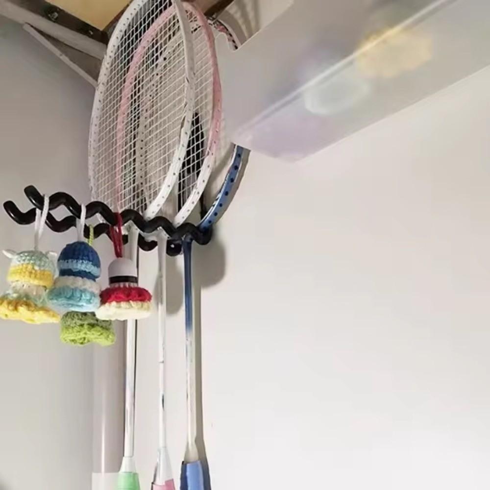 Space Saving Wall Mounted Racket Holder Multiple Racquets Badminton Racket Hook  Home Gym