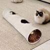 Straight Cat Tube Multifunctional Cat Tunnel Bed Big Tube Playground Toys For Indoor Cats Straight Cat Tunnel Collapsible Cat
