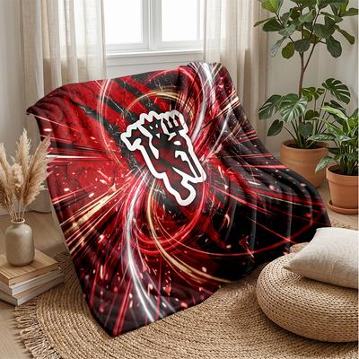 Manchester United Theme Blanket Soft Flannel Blanket Plush Throw Blanket Cozy Sofa Bed Blanket for Home Decor