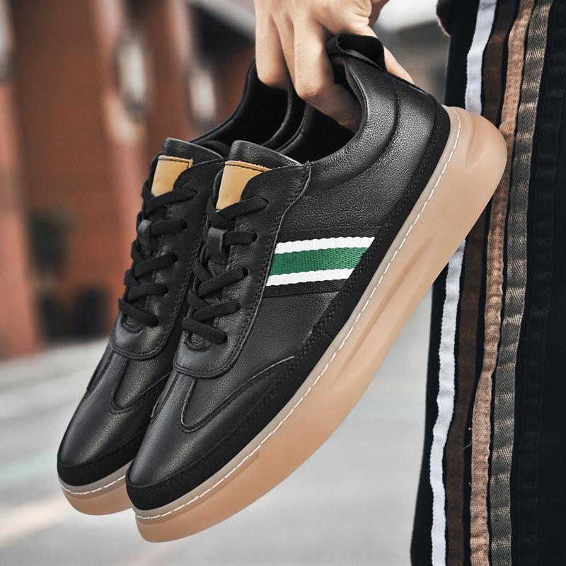 Fashion Luxury Brand Mens Genuine Leather Sneakers Fashion Comfortable Casual Shoes Versatile Men Tenis Masculino Lightweiht Sports Shoe