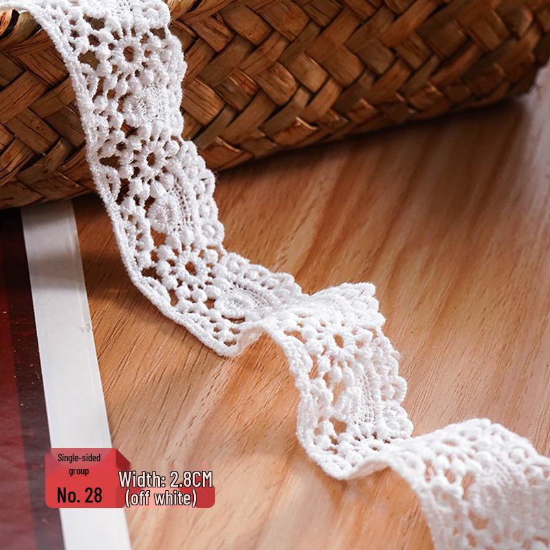 Lace-Trimmed Jute Rope Fabric for DIY Crafts and Clothing
