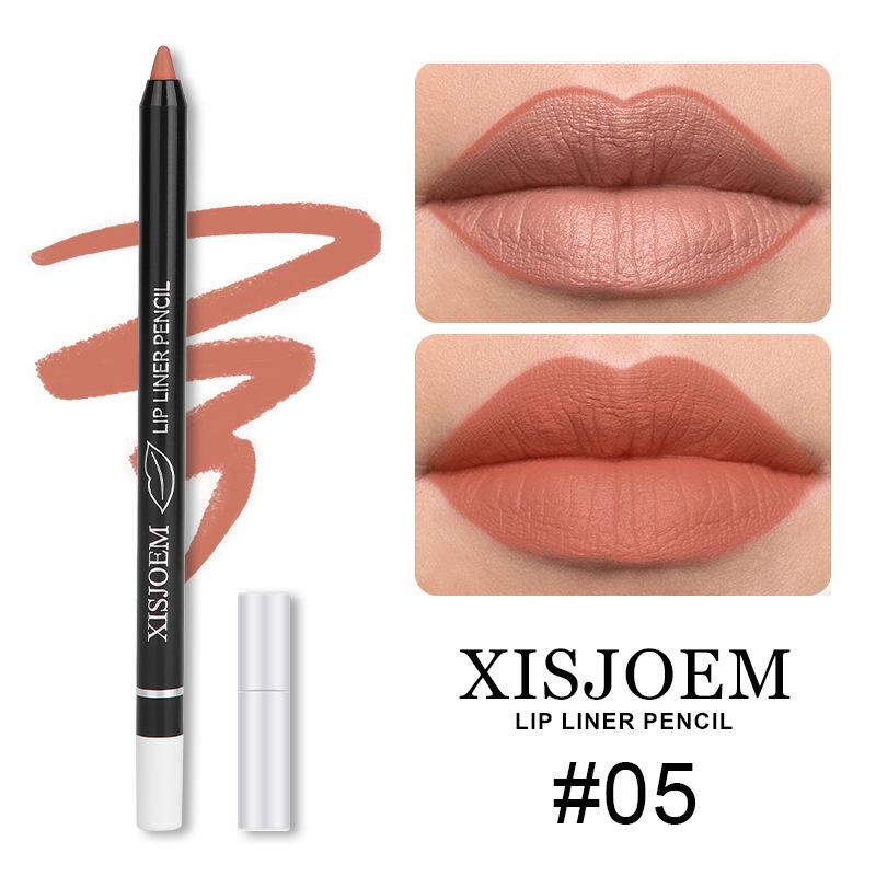 Wasserfester, samtig-matter Lippenstift & Lipliner: Langanhaltendes, farbschonendes, exklusiv grenzüberschreitendes Make-up-Tool