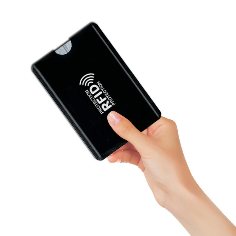 In-Stock Silver RFID Card Holder: Anti-Scan, Anti-Demagnetization, Anti-Theft NFC Bank ID Aluminum Shield