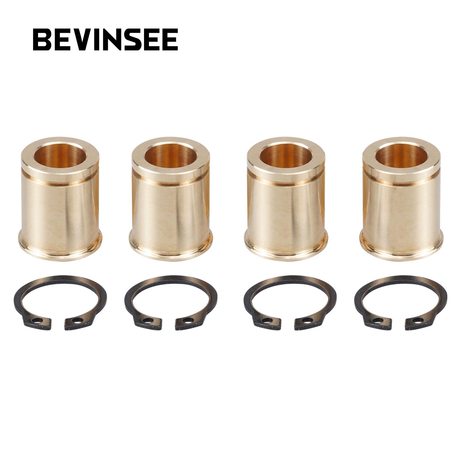 

BEVINSEE Brass Brake Caliper Guide Bushing Set for BMW E39 E34 E82 E46 E36 E90 E91 E92 E93 E30, Replace for 34216869617 4pcs-set