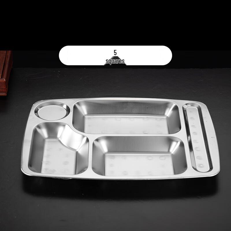 Yunka Compartmented Stainless Steel Meal Tray