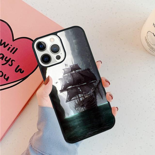 Old Ship in Sea Moon Night Phone Case For iPhone 17 Air 15 16 16e 11 12 13 14 Pro Max Cover For iPhone 17 Air Max Plus Fundas