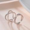 European-American Zircon Open Ring: Elegant, High-End Fashion Jewelry for Women