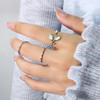 Simple Fresh Cat Eye Adjustable Green Leaf Ring for Women - Stylish, Creative Jewelry for Students and Sisters