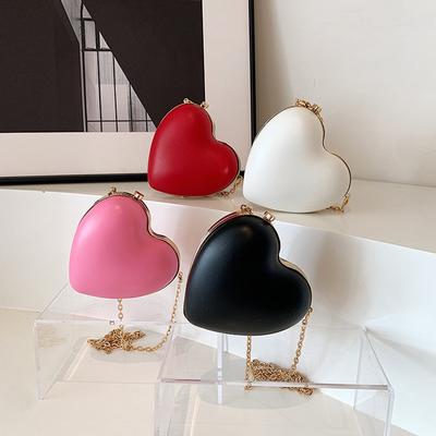 Women's Bag 2025 New Fashion Pressure Shell Love Bag Heart Chain Messenger Bag Lipstick Bag Women