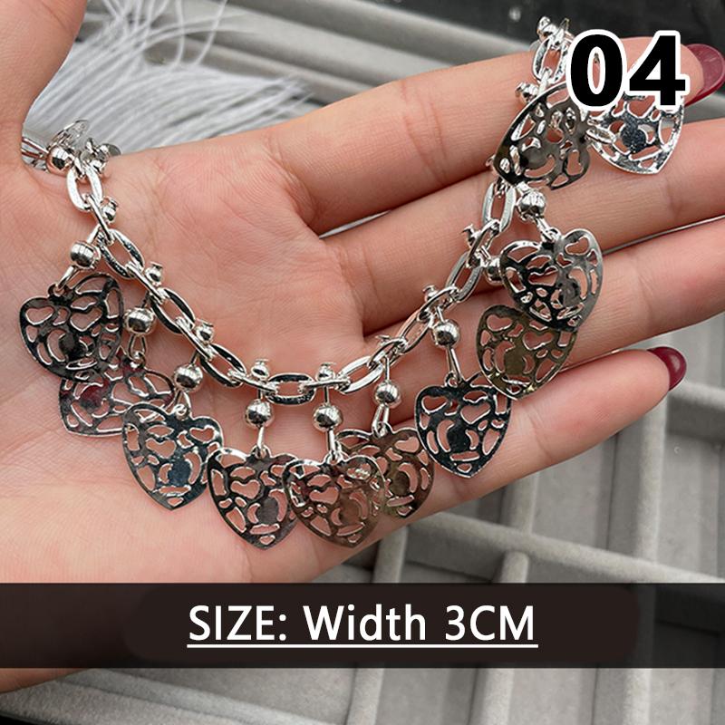 1M Ethnic Style Metal Sequin Chain Trim Sewing Tassels Fringe Beaded Ribbon Fringe Trim Diy Craft Waist Chain Garment Accessory