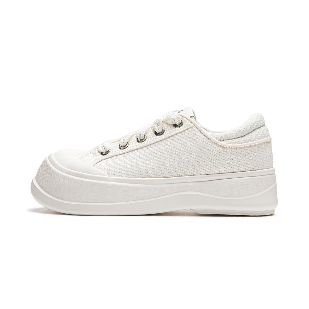 Li Ning Honey Platform Slip Resistant Abrasion Resistant Low top Casual Shoes Women's Ivory AGCU186-1