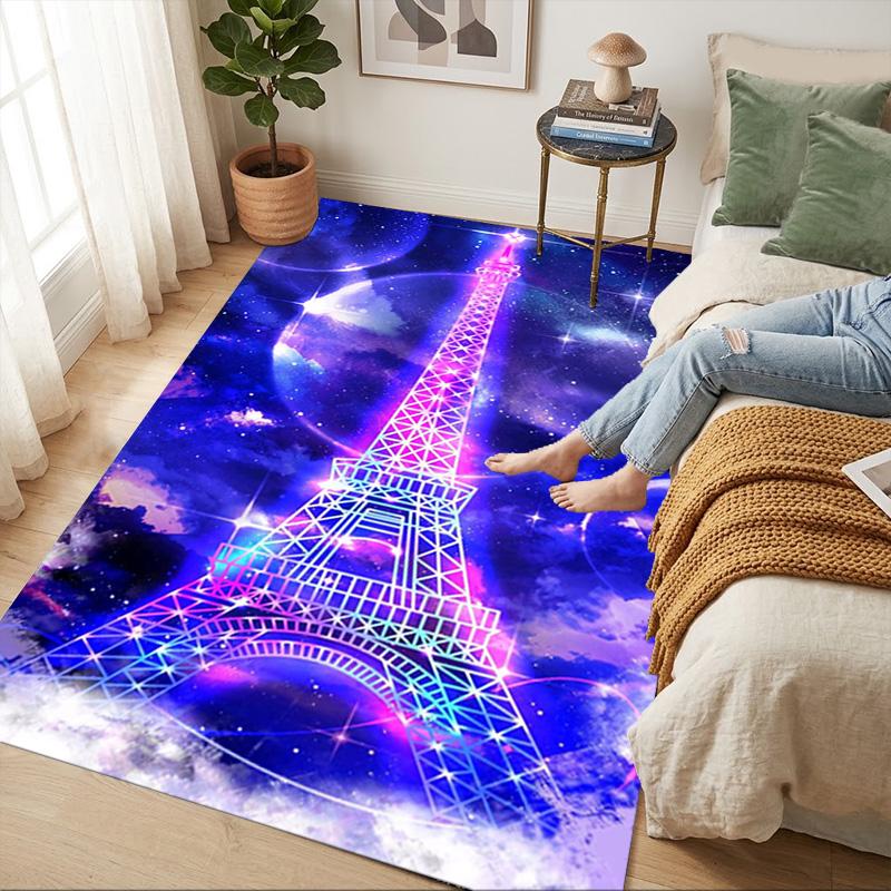 Eiffel Tower Living Room Nonslip Area Rug Soft Carpet For Bedroom Game Playroom Sofa Office Home Decor Doormat Christmas Gift C926677