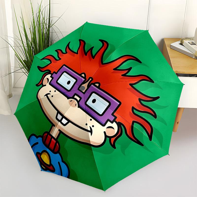 1pc Rugrats Auto Personality Personality Cute Umbrella 8-Bone Design Compact Gear for Outdoor Travel, Perfect Helloween Chrismas Gift for Friends or F