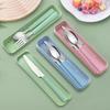 3 In 1 Stainless Steel Portable Cutlery Set With Storage Box Western Tableware Kit Knife Fork Spoon Travel Utensils For Picnic